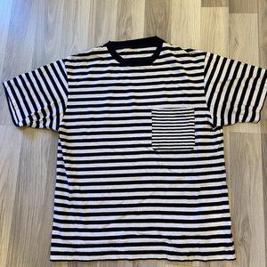Black and White Striped Uniqlo Shirt